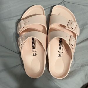 light pink rubber birkenstocks
